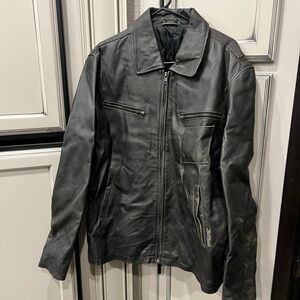 Men's Black/brown Leather Jacket